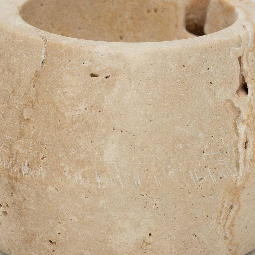 Travertine Tealight Holder