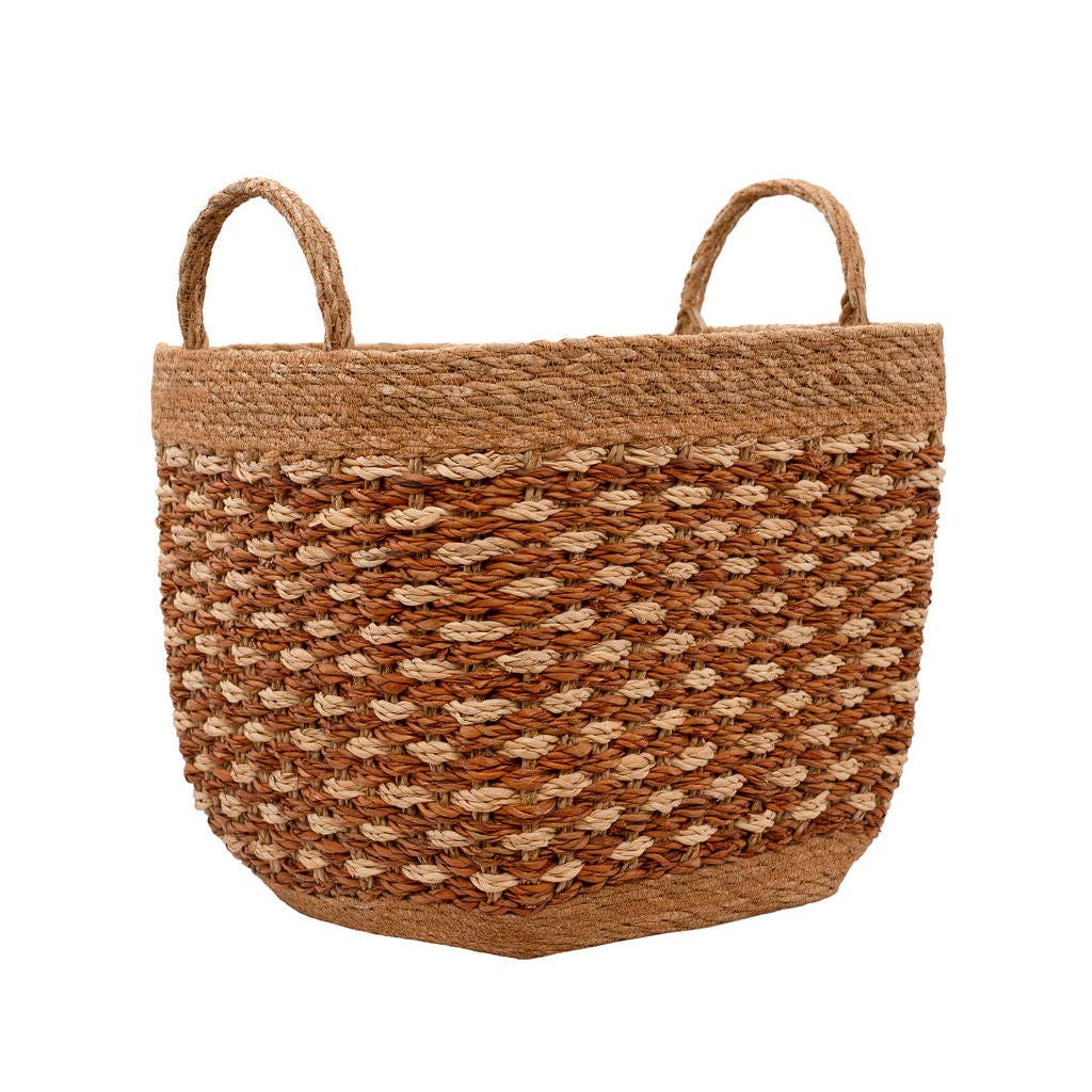 Square Seagrass Basket with Tapered Base