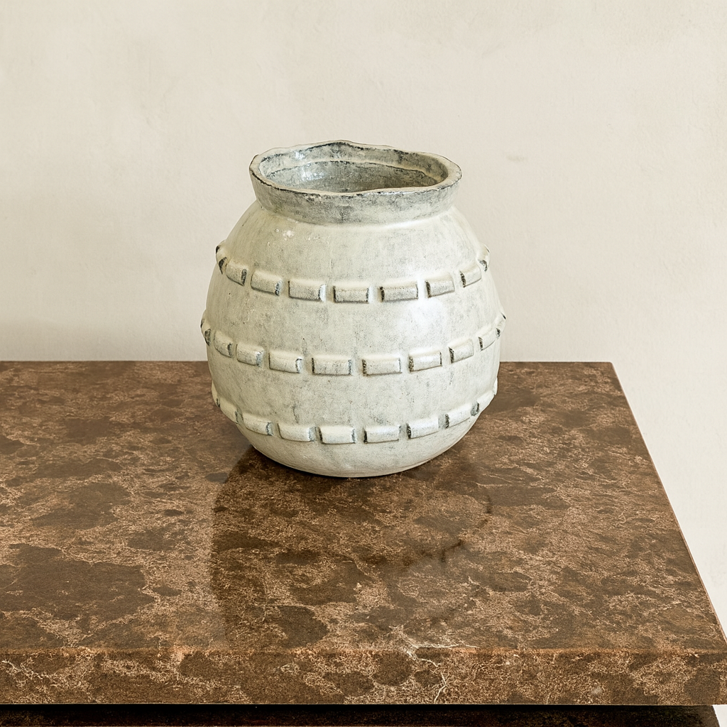 Textured Round Vase, 15.5cm