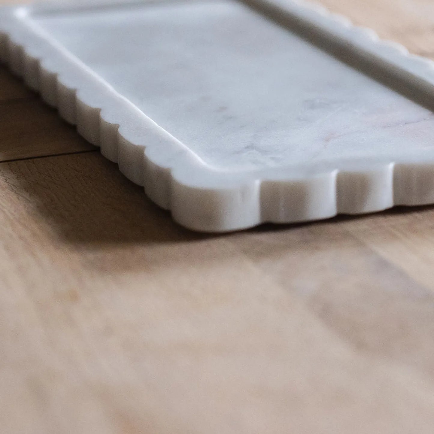 White Marble Scallop Tray