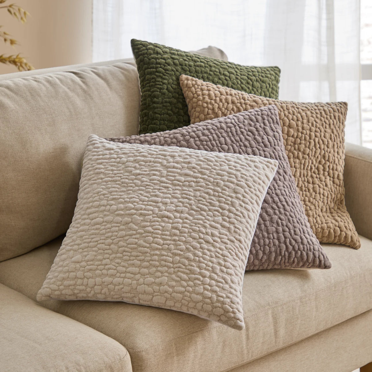 Pebble Textured Cushion Natural