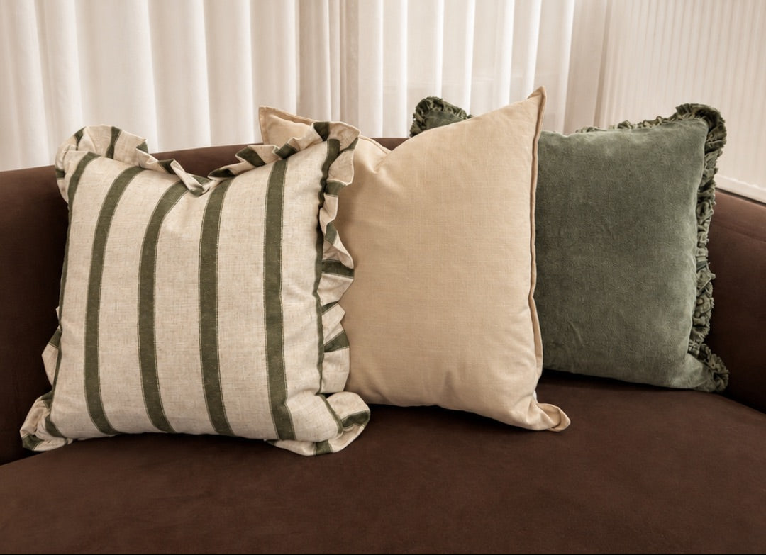 Styling with Green Cushions: From Soft Neutrals to Rich Earthy Tones