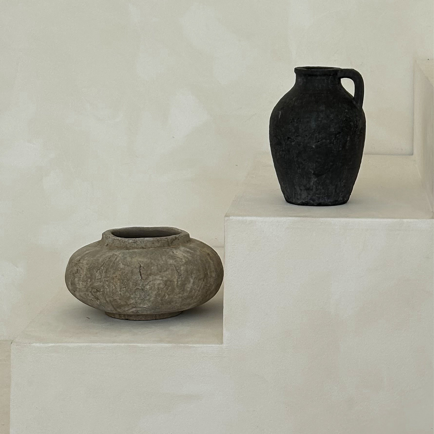 Wide Stone Vase, 27cm