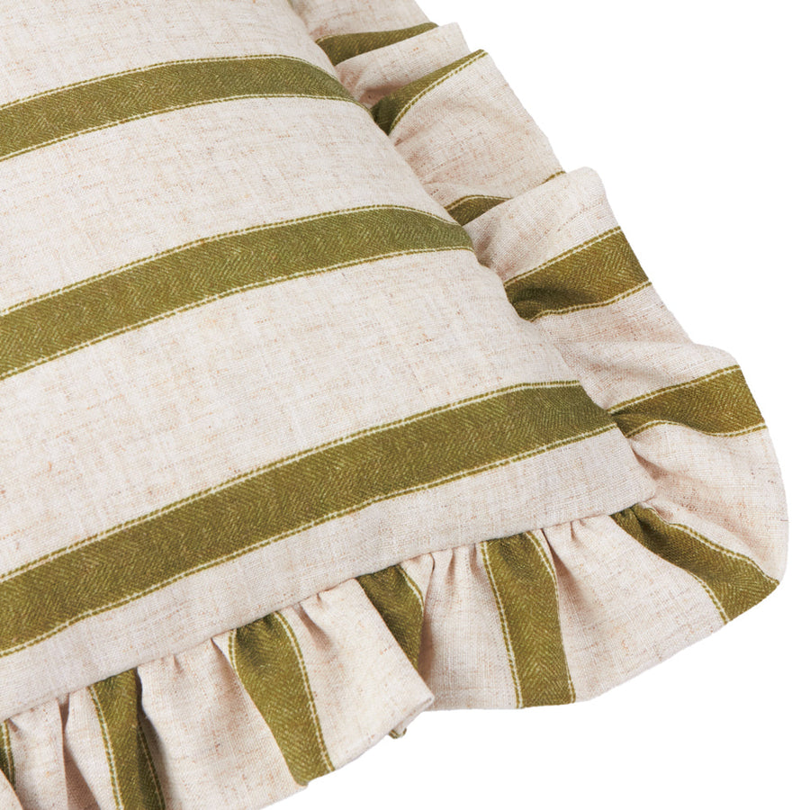 Connie Stripe Cushion Green