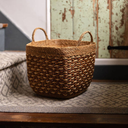 Square Seagrass Basket with Tapered Base