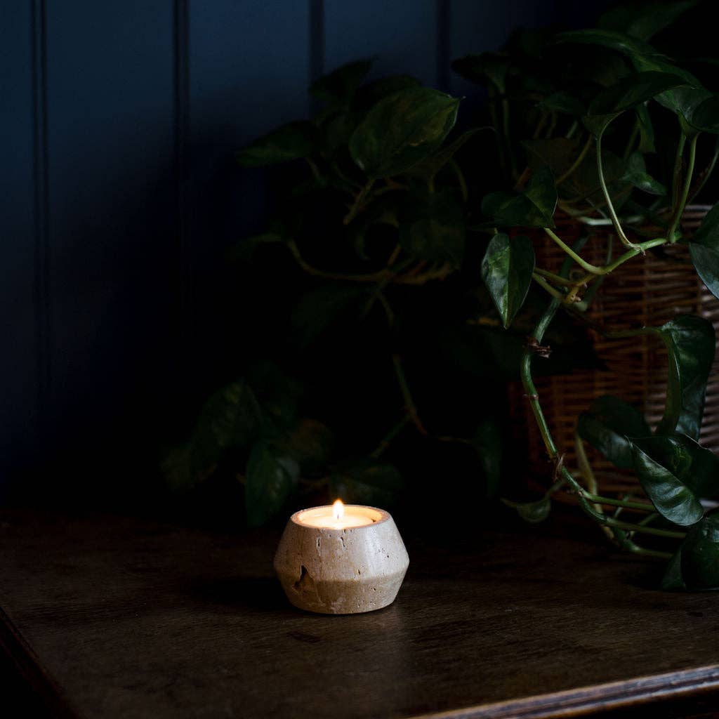 Travertine Tealight Holder