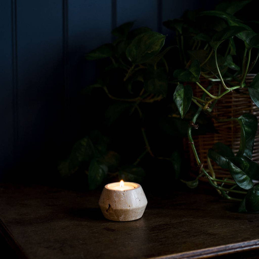 Travertine Tealight Holder