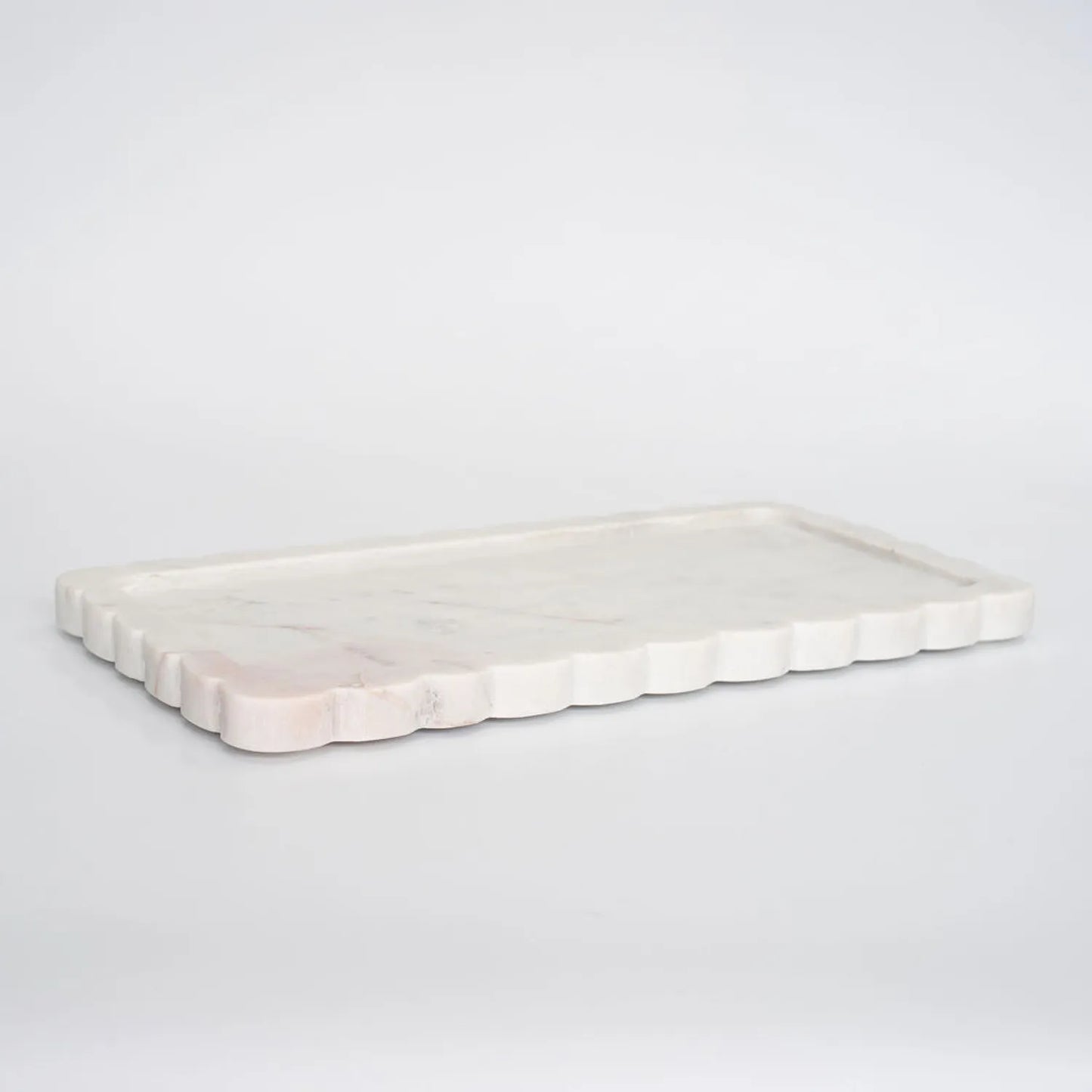 White Marble Scallop Tray