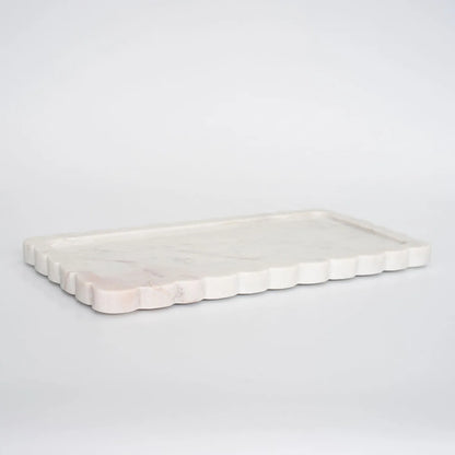 White Marble Scallop Tray