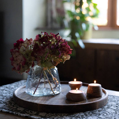 Round Mango Wood Tray