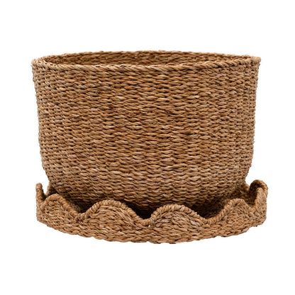 Scallop Lidded Storage Basket