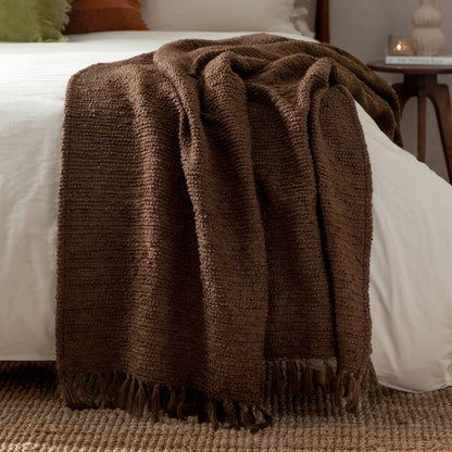 Candar Textured Boucle Throw Cocoa: Cocoa / 130 x 170cm
