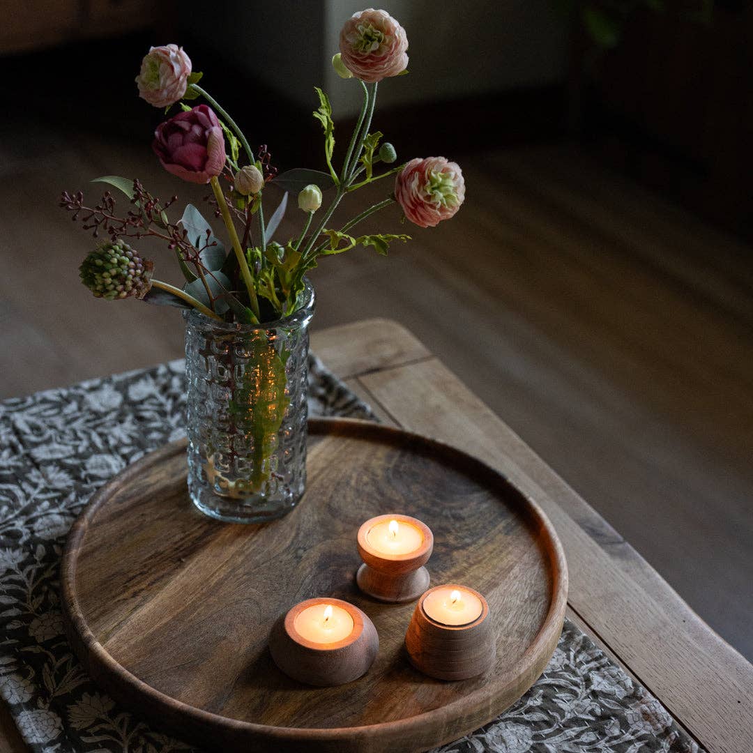 Round Mango Wood Tray
