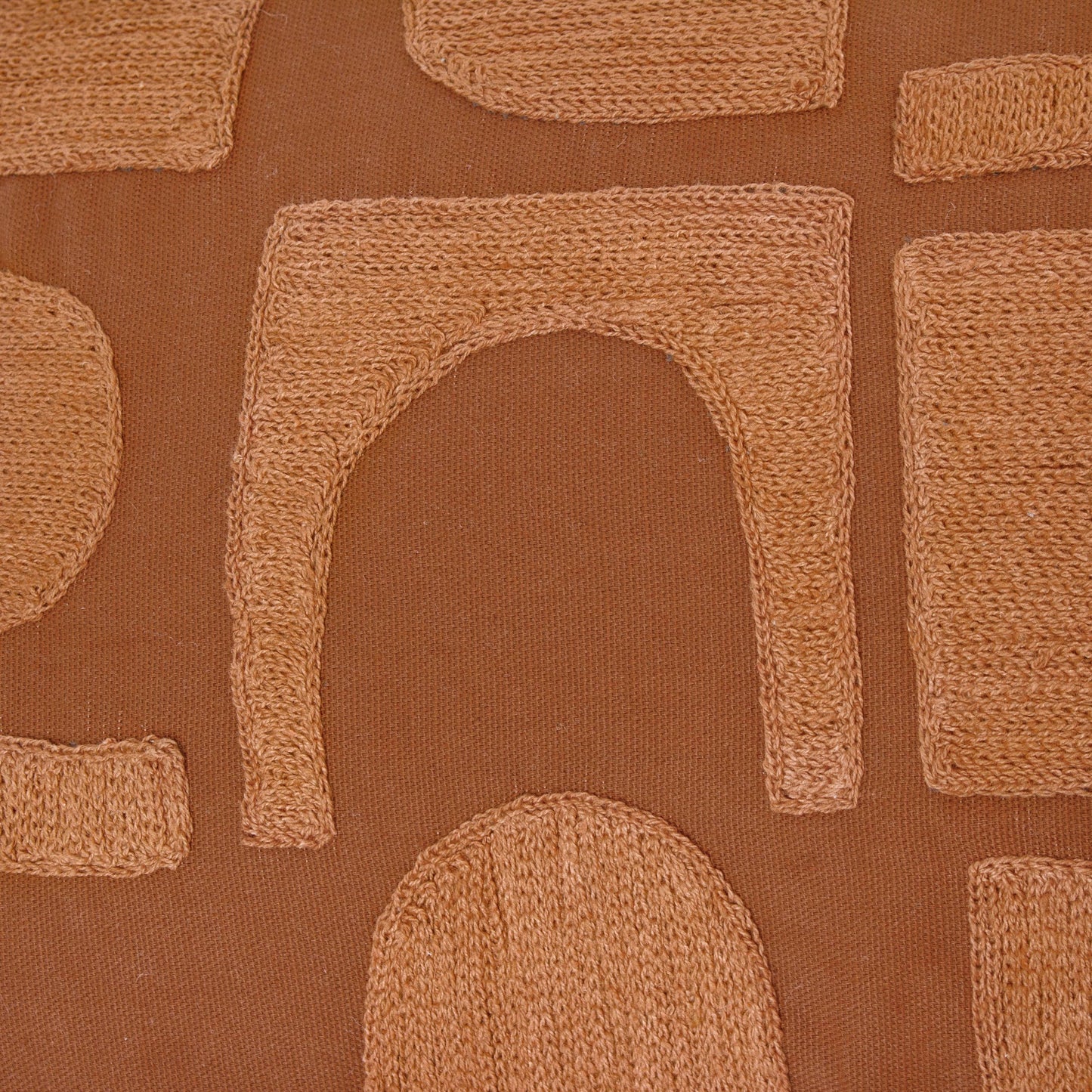 Hallam Embroidered Cotton Cushion Copper: Copper 30 x 50cm