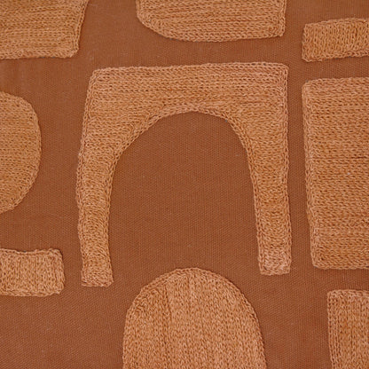 Hallam Embroidered Cotton Cushion Copper: Copper 30 x 50cm