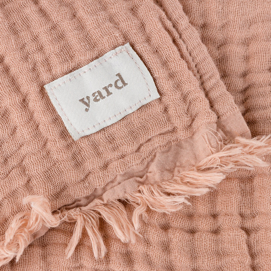 Lark Muslin Cotton Throw Pink Clay: Pink Clay / 130 x 180cm