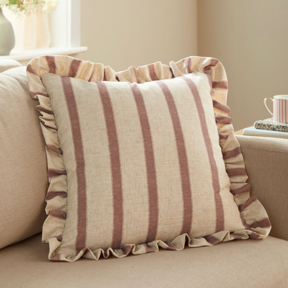 Connie Stripe Cushion Pink