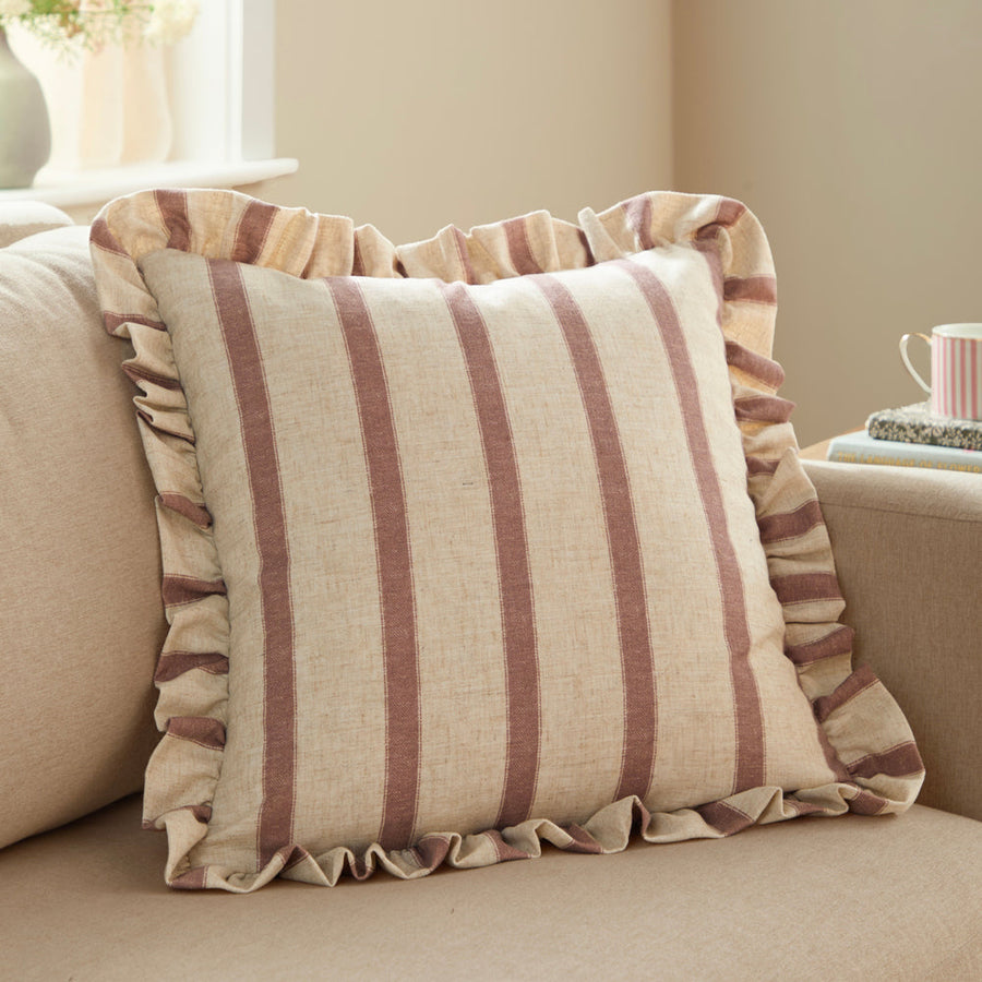Connie Stripe Cushion Pink