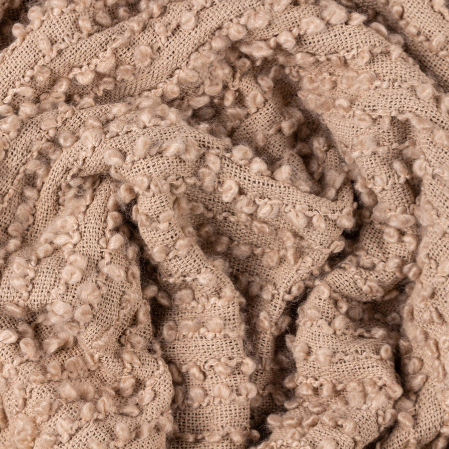 Arvo Woven Tasselled Throw Plaster: Plaster / 130 x 180cm