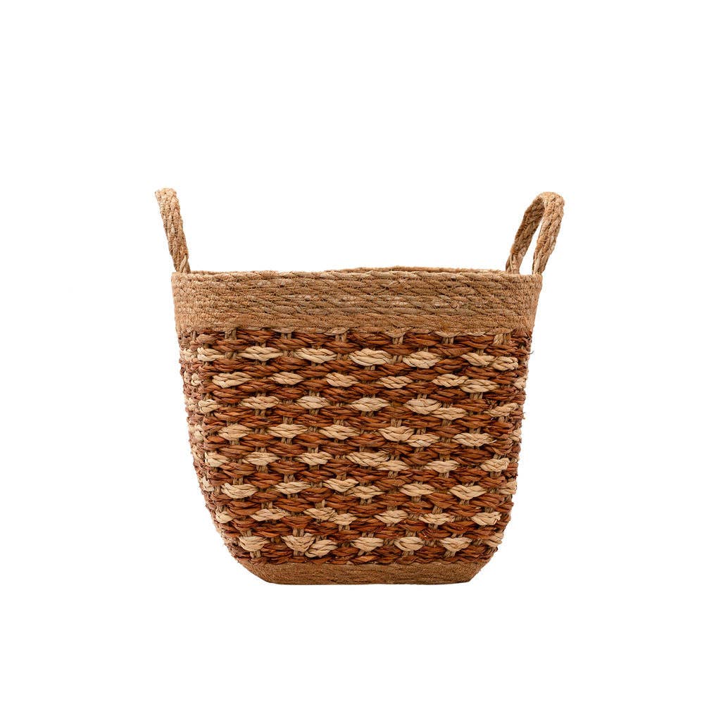 Square Seagrass Basket with Tapered Base