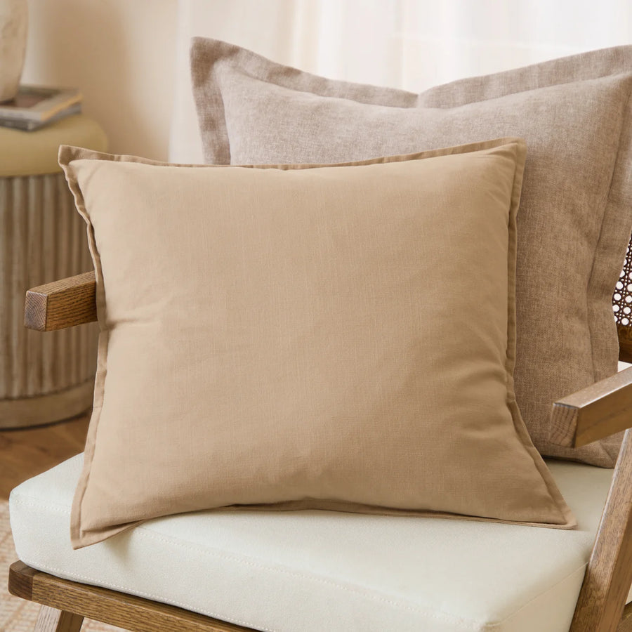 Slub Cotton Cushion Lichen Natural