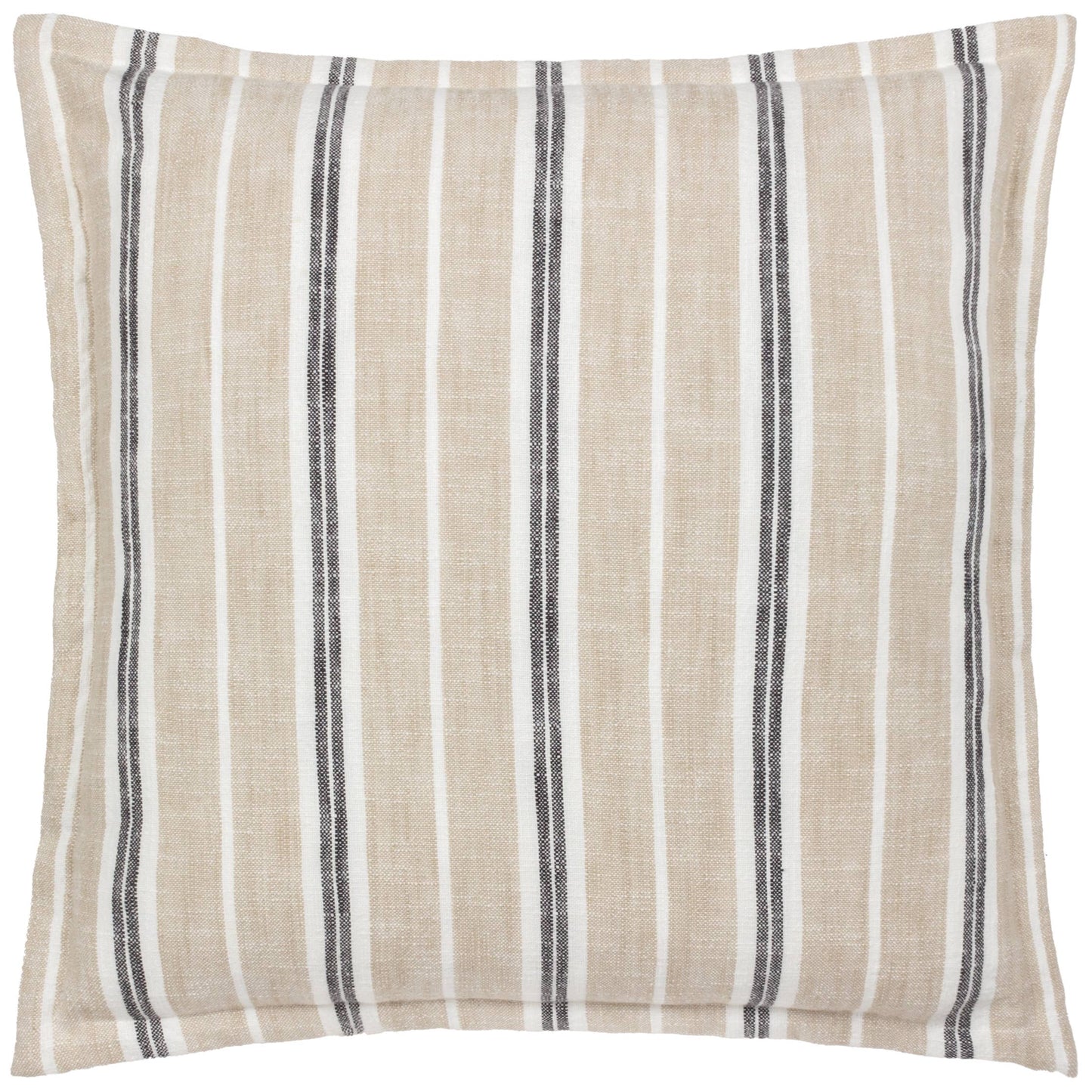 Hebble Striped Cushion Natural Black: Natural Black 50 x 50cm