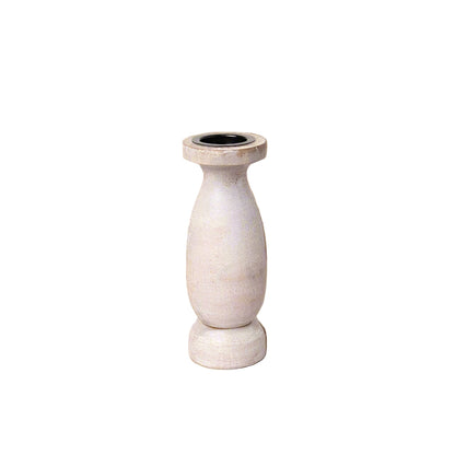 Wooden Pillar Candle Holder