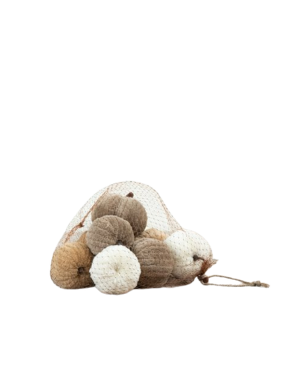 Set of Neutral Fabric Pumpkins