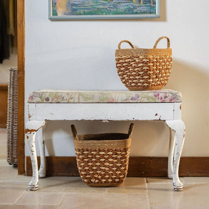 Square Seagrass Basket with Tapered Base