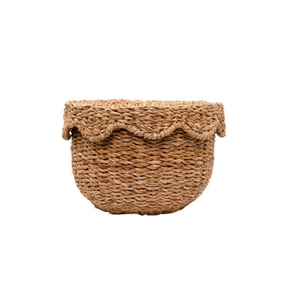 Scallop Lidded Storage Basket