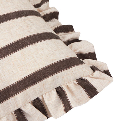 Connie Stripe Cushion Chocolate