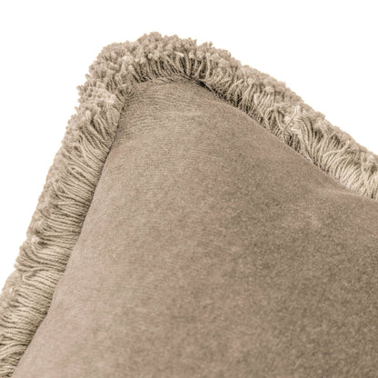 Freya Velvet Cushion Taupe: Taupe 45 x 45cm