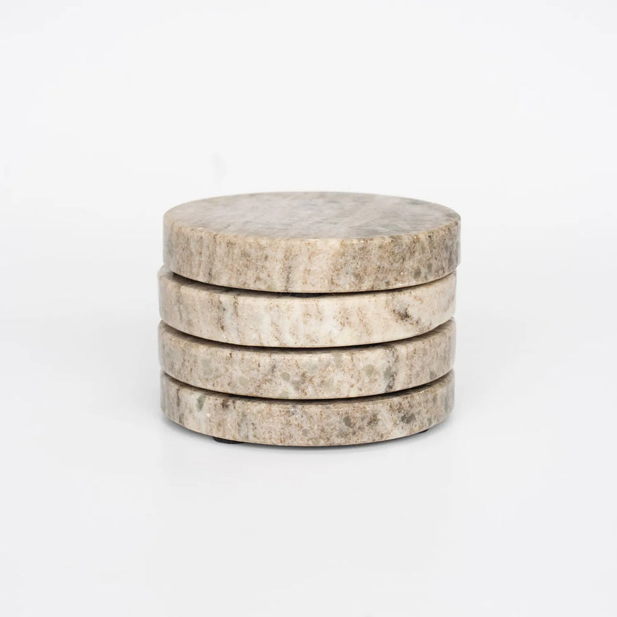 Brown Marble Coaster - Set of 4