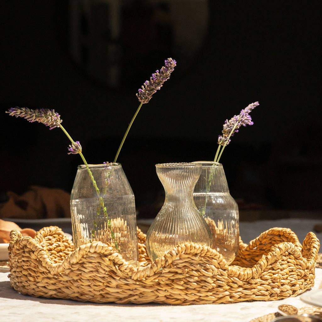 Scallop Lidded Storage Basket