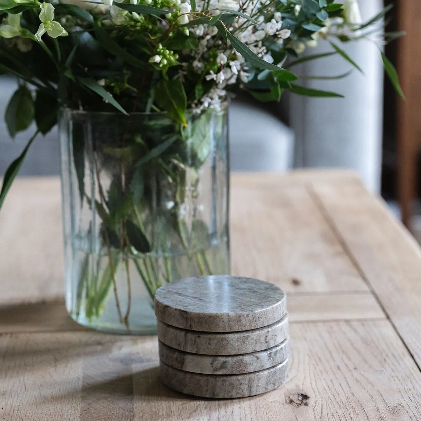 Brown Marble Coaster - Set of 4