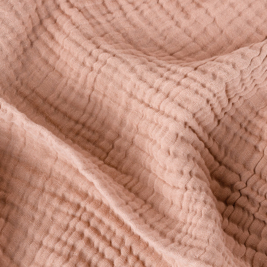 Lark Muslin Cotton Throw Pink Clay: Pink Clay / 130 x 180cm