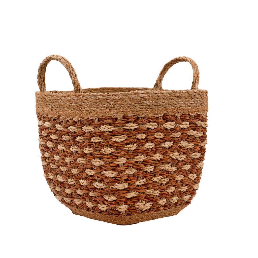 Square Seagrass Basket with Tapered Base