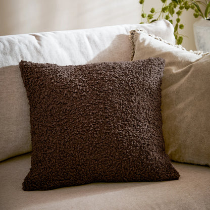 Cabu Chunky Boucle Cushion Chocolate