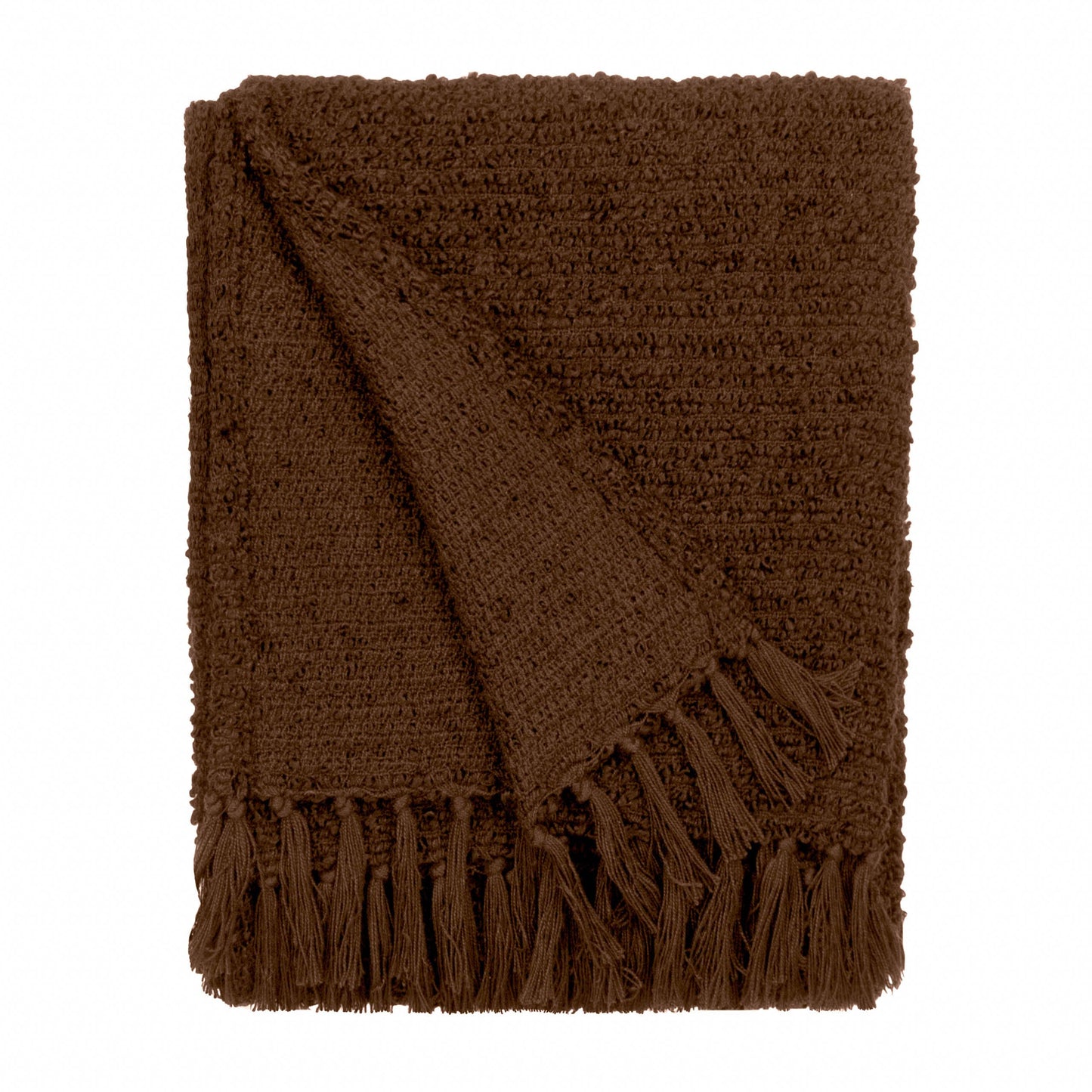 Candar Textured Boucle Throw Cocoa: Cocoa / 130 x 170cm