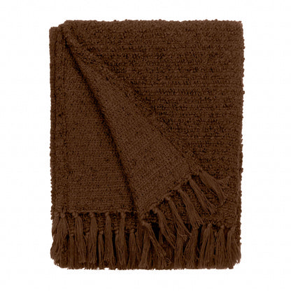 Candar Textured Boucle Throw Cocoa: Cocoa / 130 x 170cm