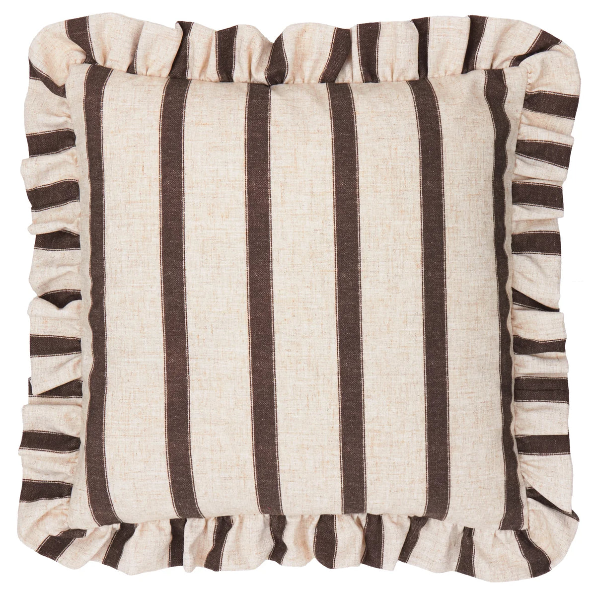Connie Stripe Cushion Chocolate