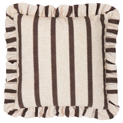 Connie Stripe Cushion Chocolate