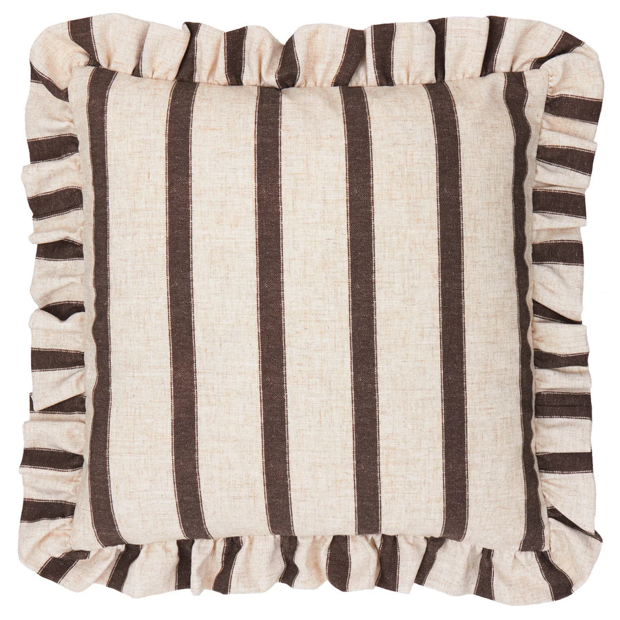 Connie Stripe Cushion Chocolate
