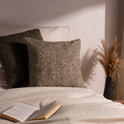 Cabu Chunky Boucle Cushion Taupe