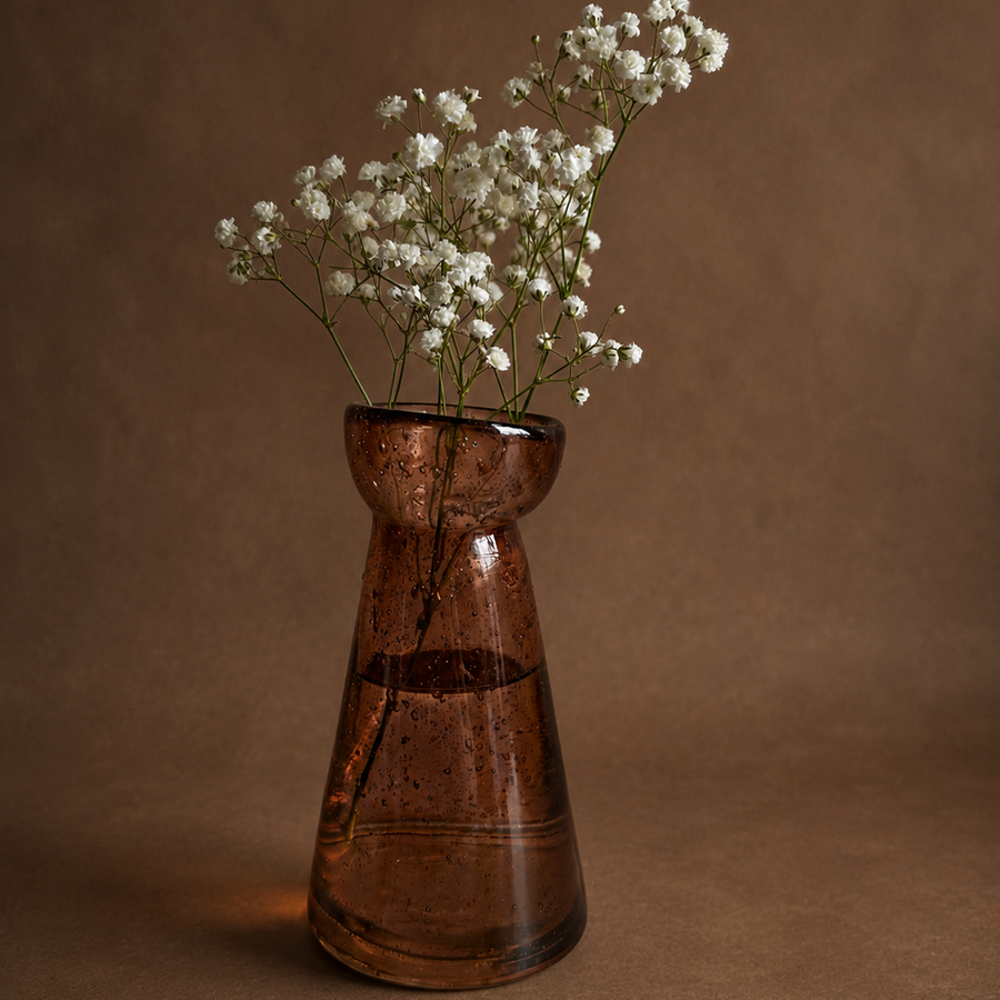 Brown Glass Vase