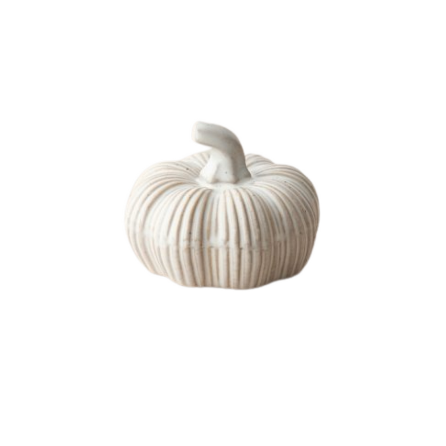 Textured Ceramic Pumpkin Ornament