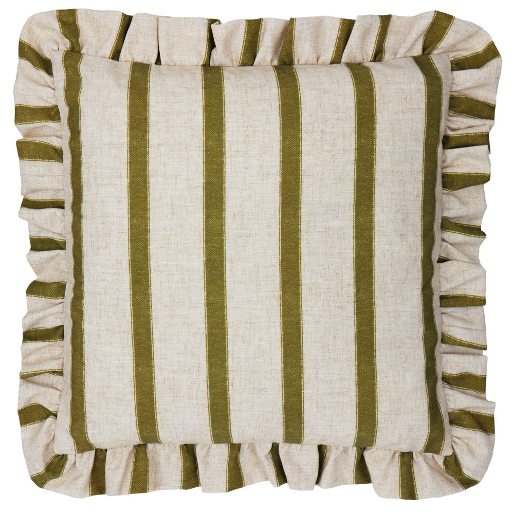 Connie Stripe Cushion Green
