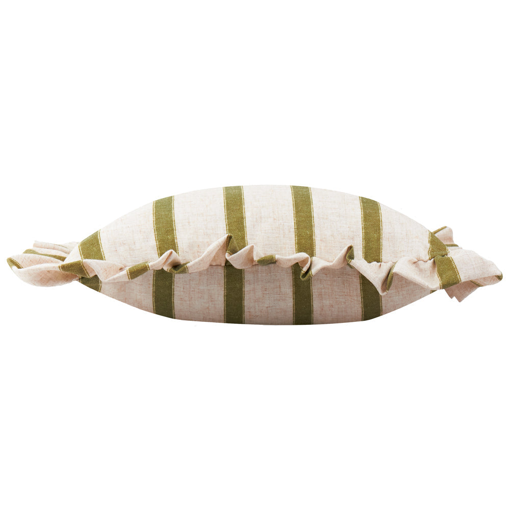 Connie Stripe Cushion Green