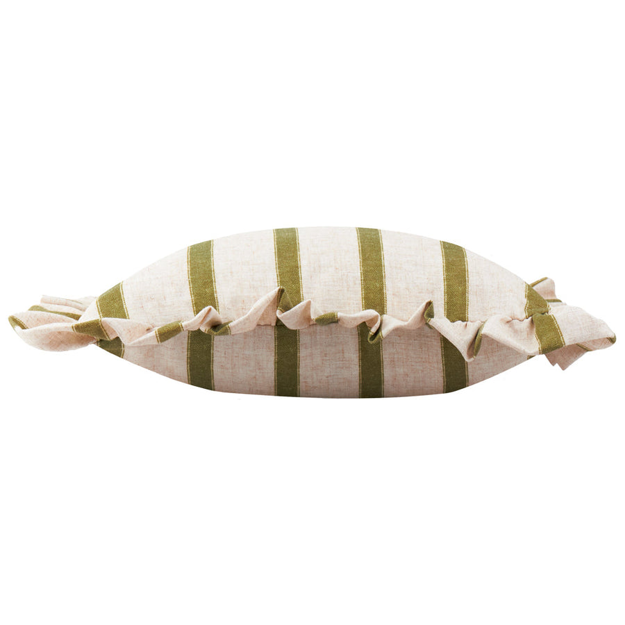 Connie Stripe Cushion Green