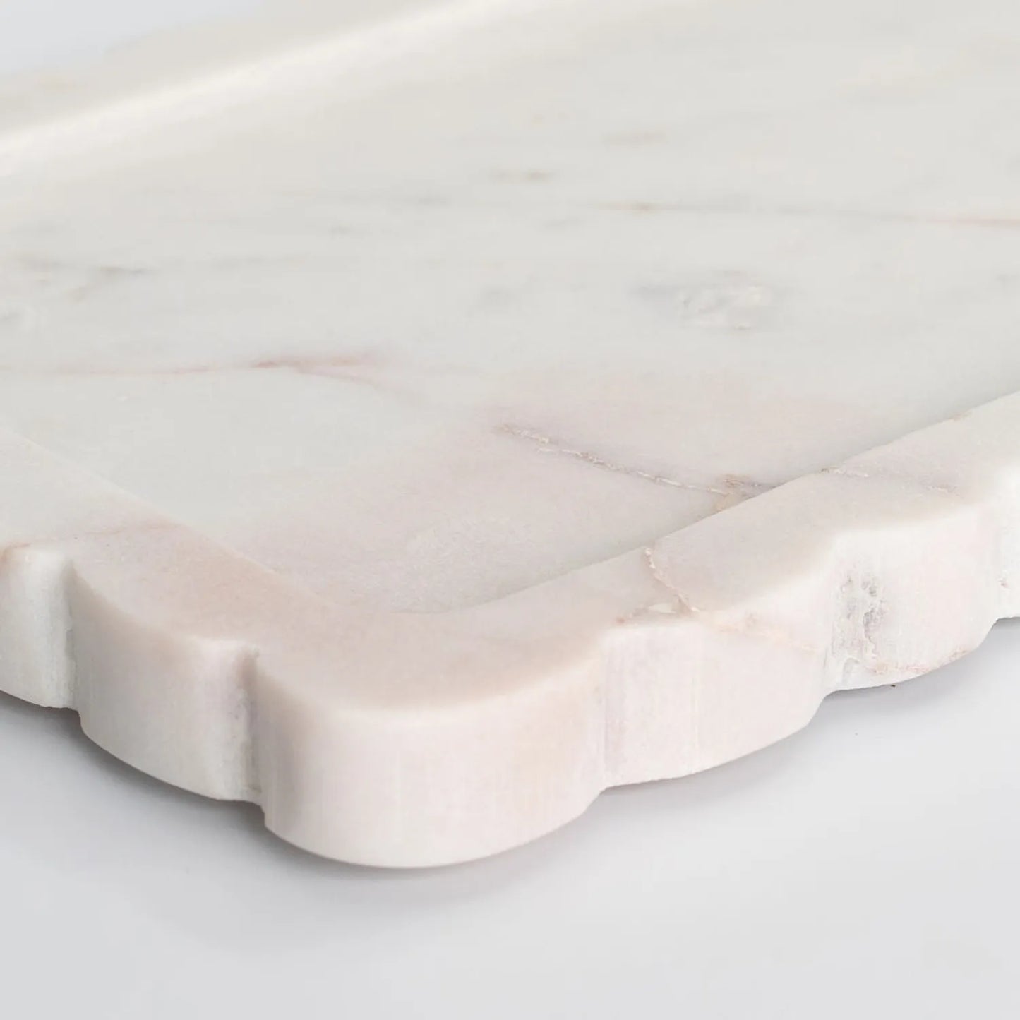 White Marble Scallop Tray